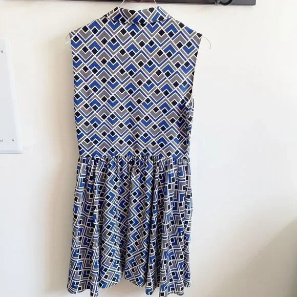 Kate Spade Silk Sleeveless Mini Button Down Silk Dress Size 10 - Picture 6 of 10